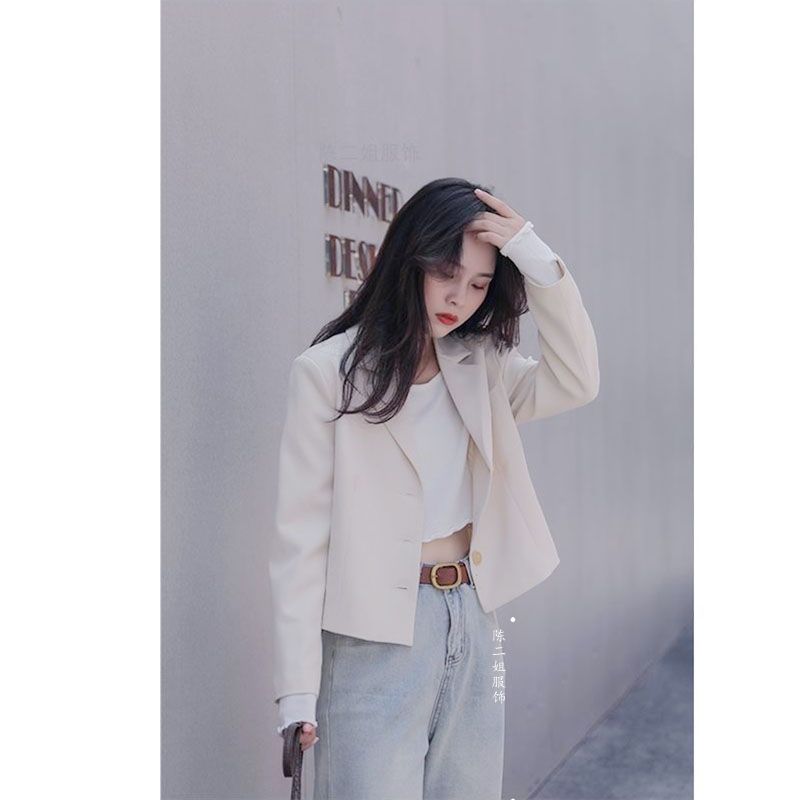 Bộ Áo Khoác Dài Tay + Quần Short Dáng Rộng Thời Trang Thu Đông Phong Cách Hồng Kông Cá Tính Cho Nữ | BigBuy360 - bigbuy360.vn