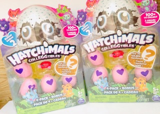Vỉ 4 Trứng Hatchimals Mini màu hồng mùa 2,quà tặng,bộ sưu tập cho bé