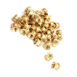 M3 4mm x 5mm Bushing Threaded Brass Fluted Insert Bound Nuts 40 pcs.