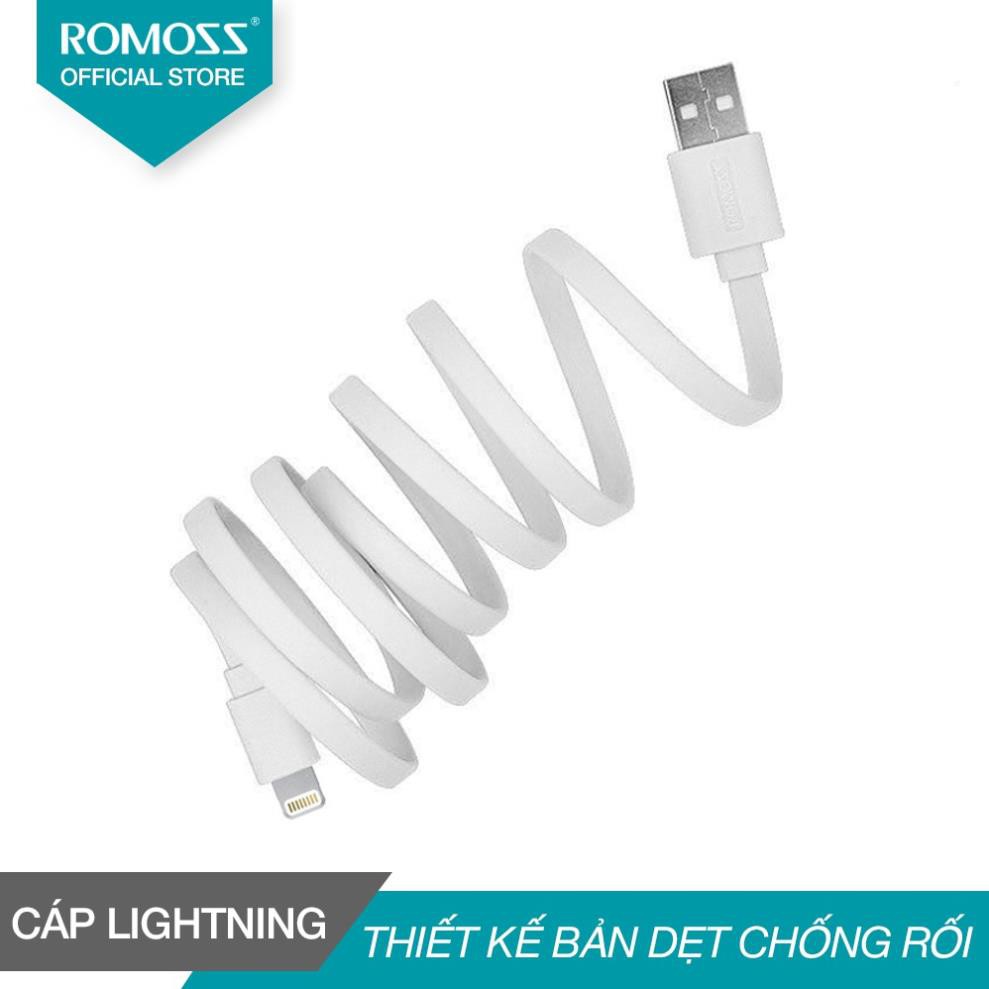 Cáp sạc lightning iPhone/iPad Romoss dài 1m (Wh) - Hãng phân phối chính thức