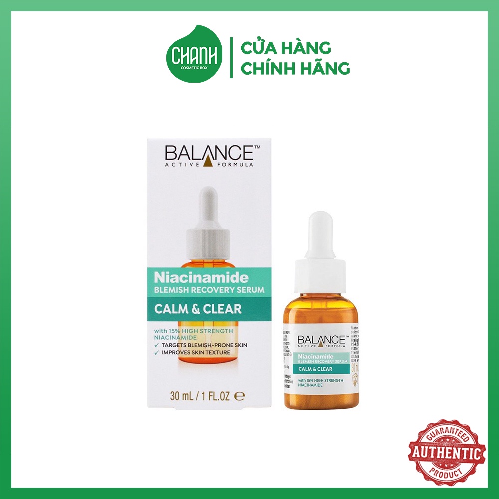 Tinh chất giảm mụn mờ thâm Balance Active Formula Niacinamide 15% Blemish Recovery Serum 30ML