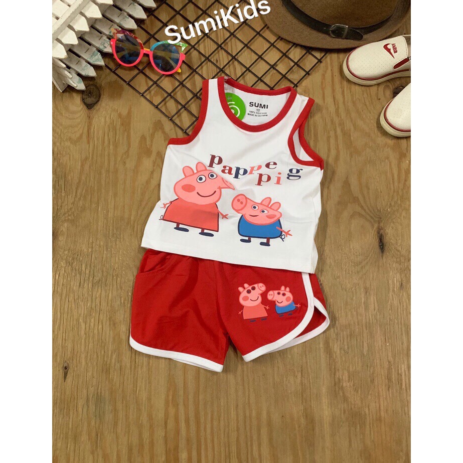 Bộ sọt Sumi chị em heo Peppa Đỏ
