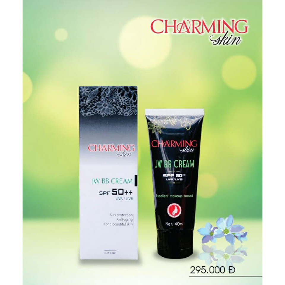 KEM CHỐNG NẮNG PHỔ RỘNG JW BB CREAM CHỐNG NẮNG- DƯỠNG DA- TRANG ĐIỂM CAO CẤP CHARMING SKIN