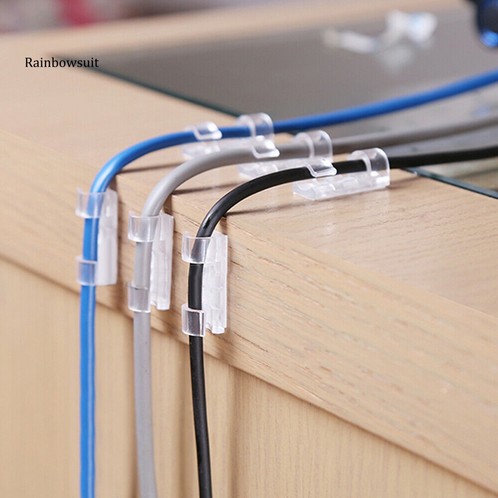 Set 20 / 40 Giá Đỡ Kẹp Dây Cáp Tự Dính Tiện Dụng