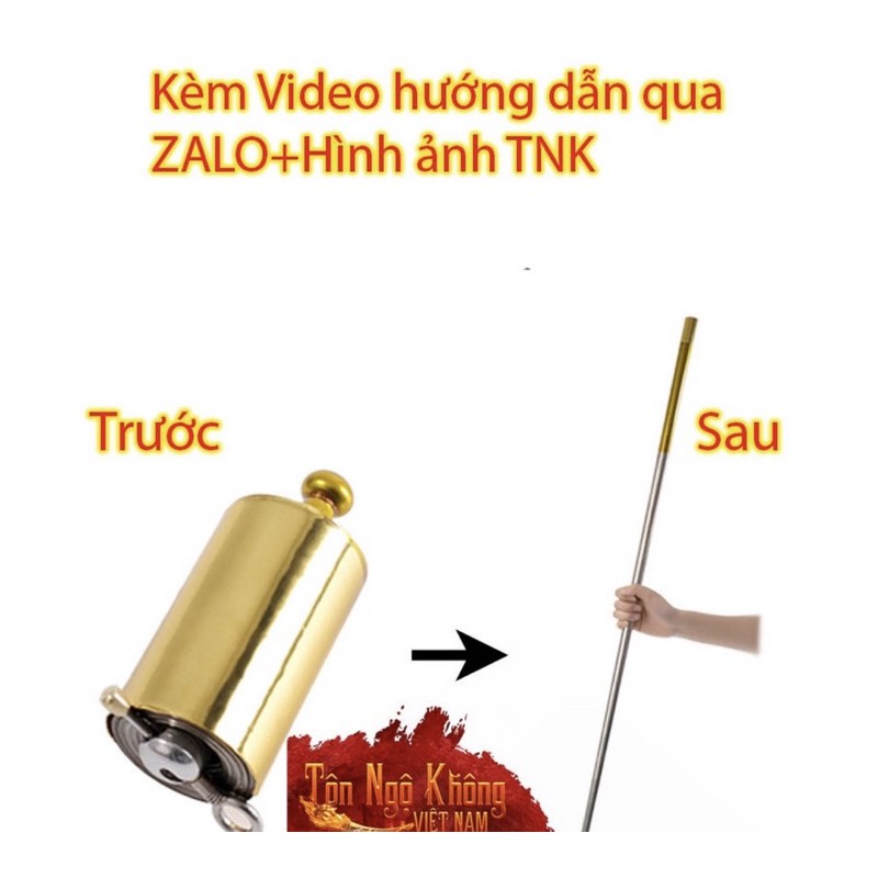 [ 2 ĐẦU VÀNG] GẬY NHƯ Ý-Gậy Ảo Thuật Thép Loại Cao Cấp 1m5 - GIÁ HỦY DIỆT-Shop Tôn Ngộ Không Vn