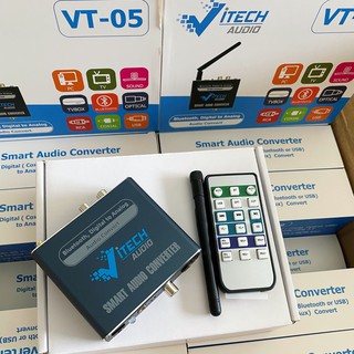 Bộ chuyển đổi âm thanh Optical sang Analog Vitech VT05, có Bluetooth
