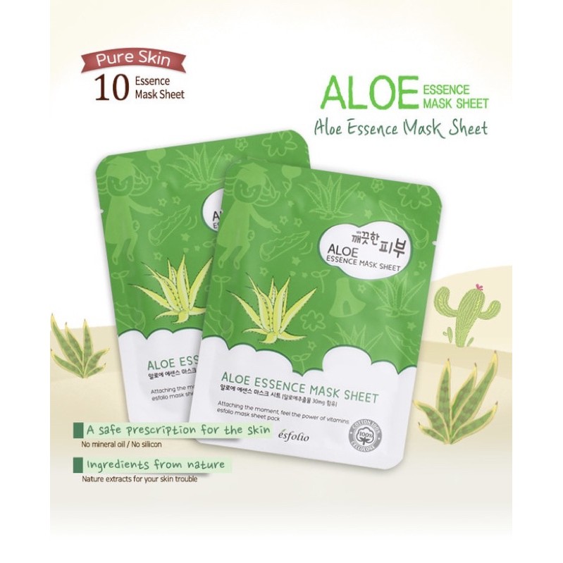 MẶT NẠ NHA ĐAM ALOE ESSENCE MASK SHEET