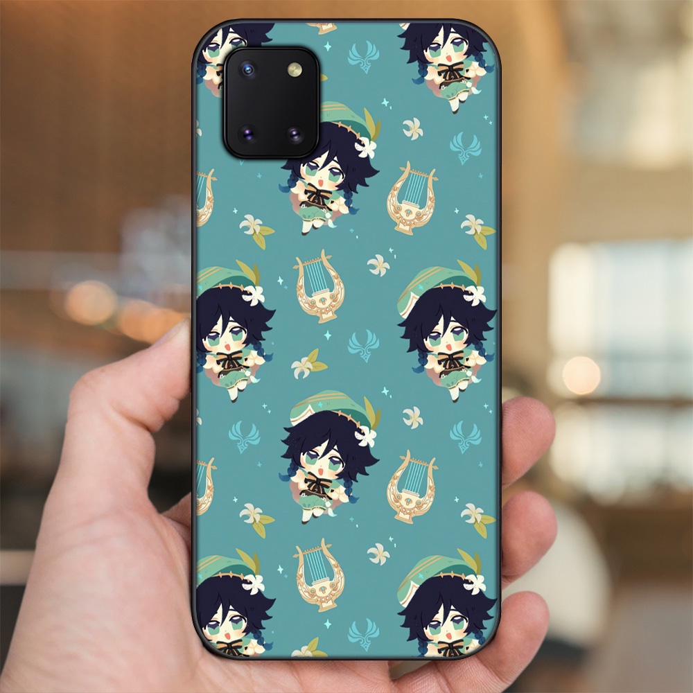 Ốp lưng Samsung Note 10 Lite viền đen in hình Venti Genshin Impact