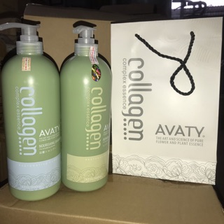 Dầu gội&xả colagen Avaty phục hổi tóc hư tổn 500ml