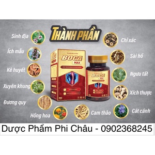 Boca Max(chai 60v)_hỗ trợ giảm đau nhứt xương khớp do phong thấp