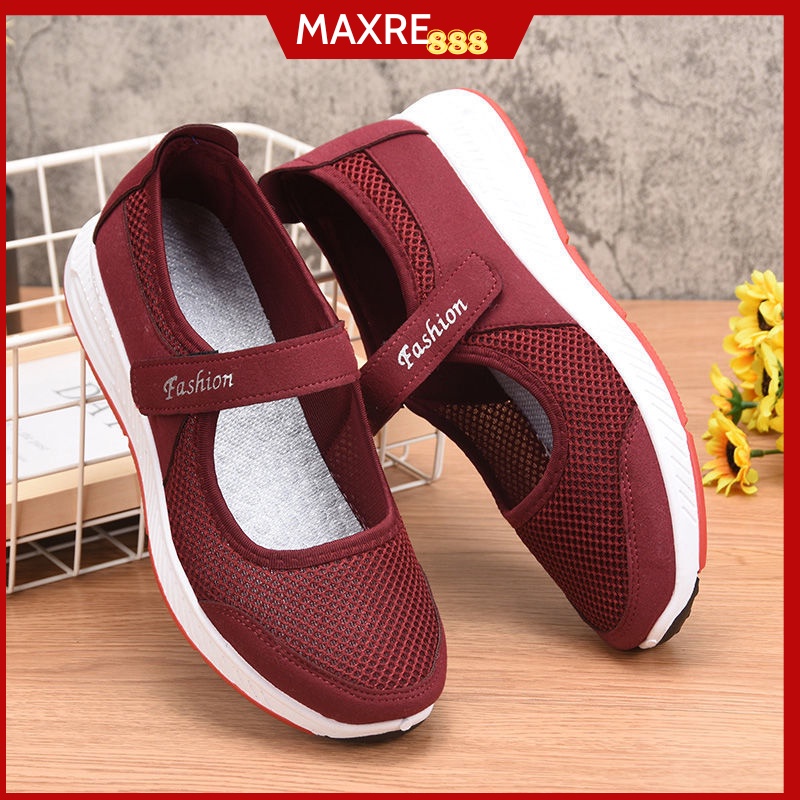 Giày Mọi Nữ Giày Lười Nữ Trung Niên Trẻ Trung Êm Thoáng Siêu Nhẹ Bền Đi Chơi Đi Thể Dục Thoải Mái