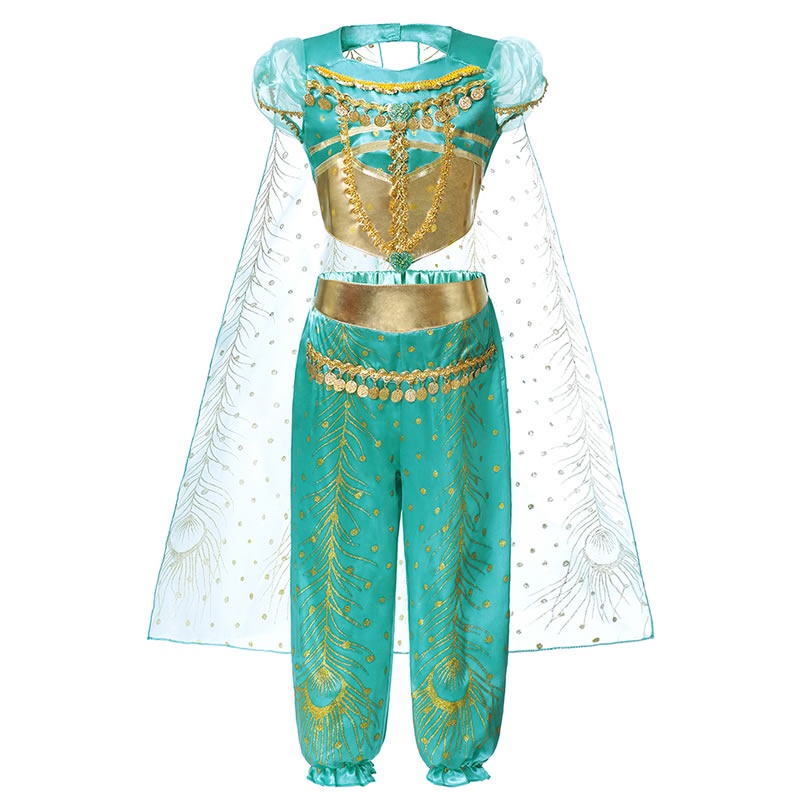 Bộ Đồ Hóa Trang Công Chúa Aladdin Jasmine Xinh Xắn Cho Bé Gái