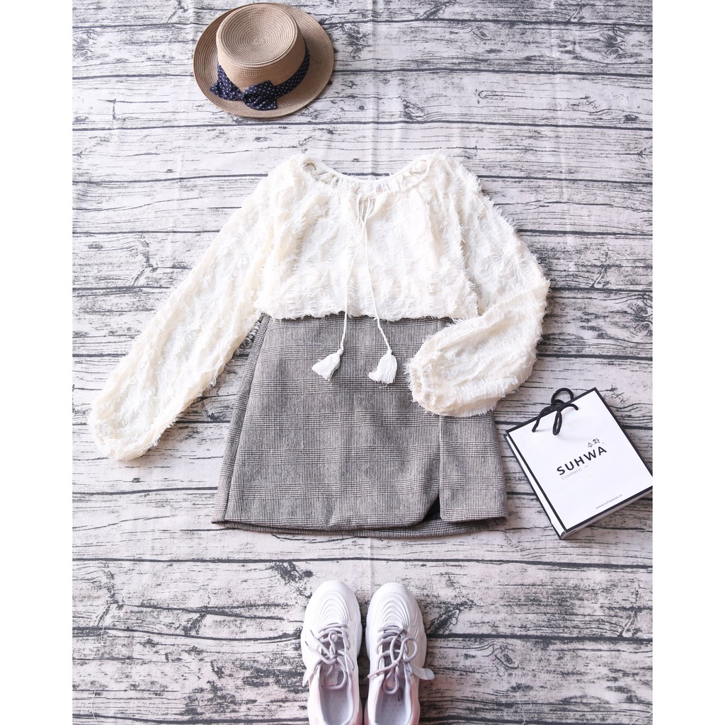 ÁO VOAN REN TAY BỒNG