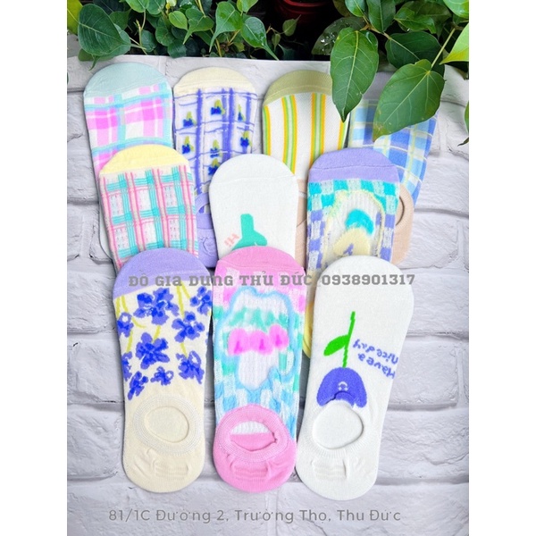 Set 10 đôi vớ lười có hình dễ thương
