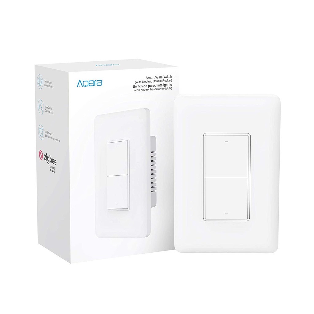 [Bản quốc tế]Công tắc Chữ Nhật âm tường Xiaomi - Aqara Smart Wall Switch chuẩn Mỹ - Hub is required -  BH 12 tháng