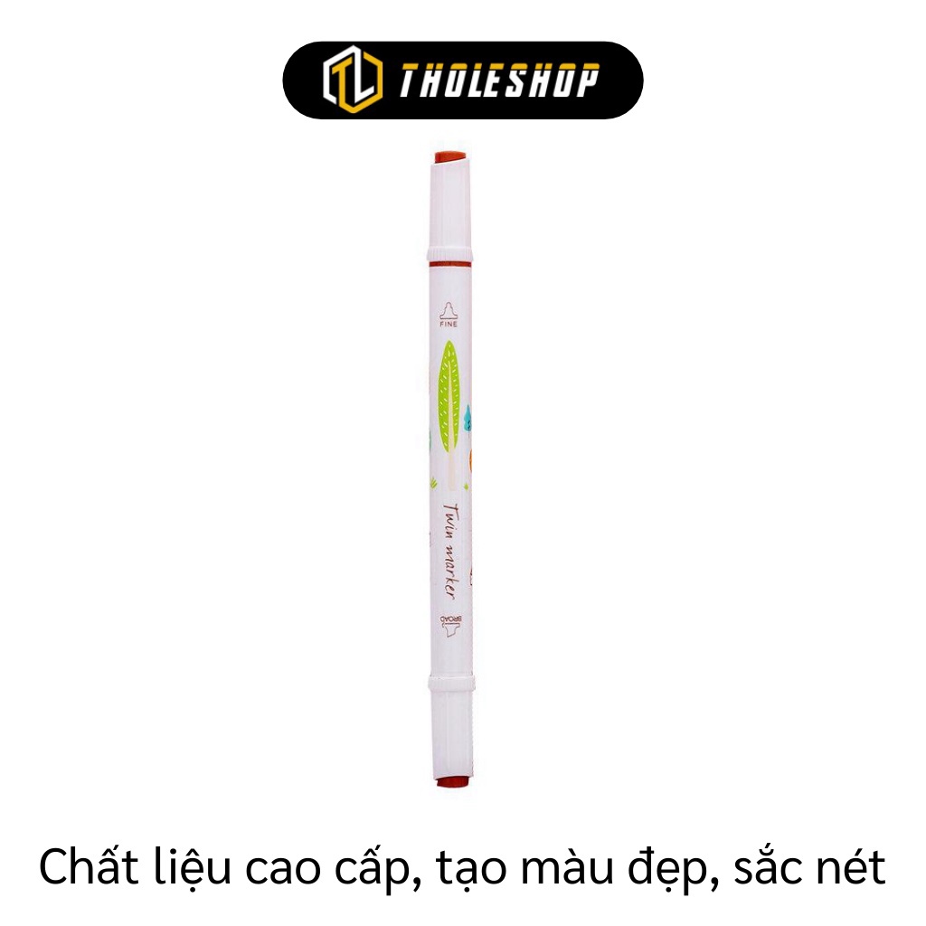 [SGD] Bút Màu Nước - Bộ 24 Bút Lông 2 Đầu, Tô Màu Vẽ Tranh Nhiều Màu Cho Bé Vẽ, Highlight 6351