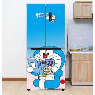 Decal dán tủ lạnh chất liệu cao cấp - Doraemon