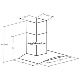 MÁY HÚT MÙI CATA KYROS TC3V 700 GLASS