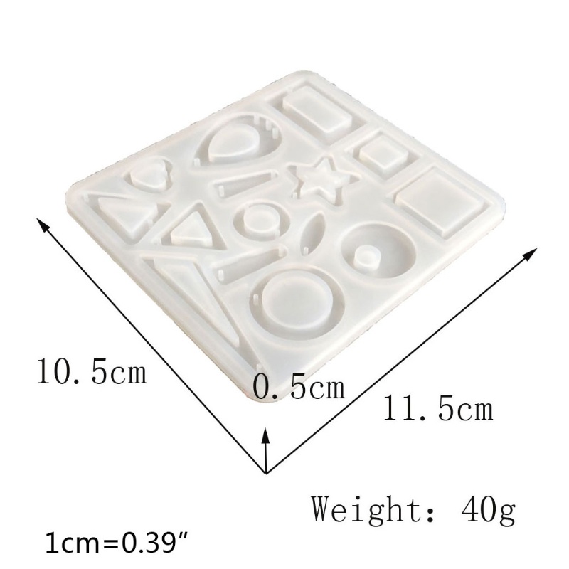 Khuôn silicone làm mặt dây chuyền epoxy resin hình học DIY