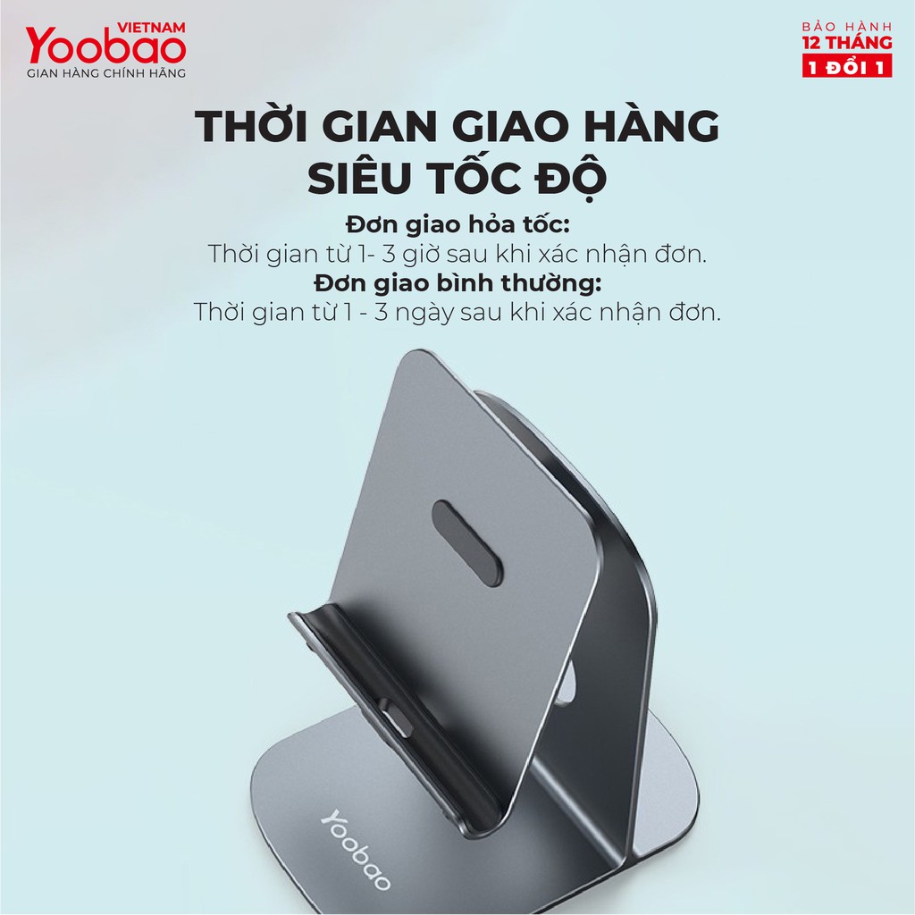 Giá đỡ điện thoại để bàn YOOBAO B4 Yo_8311 Hợp kim nhôm Điều chỉnh độ cao - Hàng chính hãng - Bảo hành 12 tháng