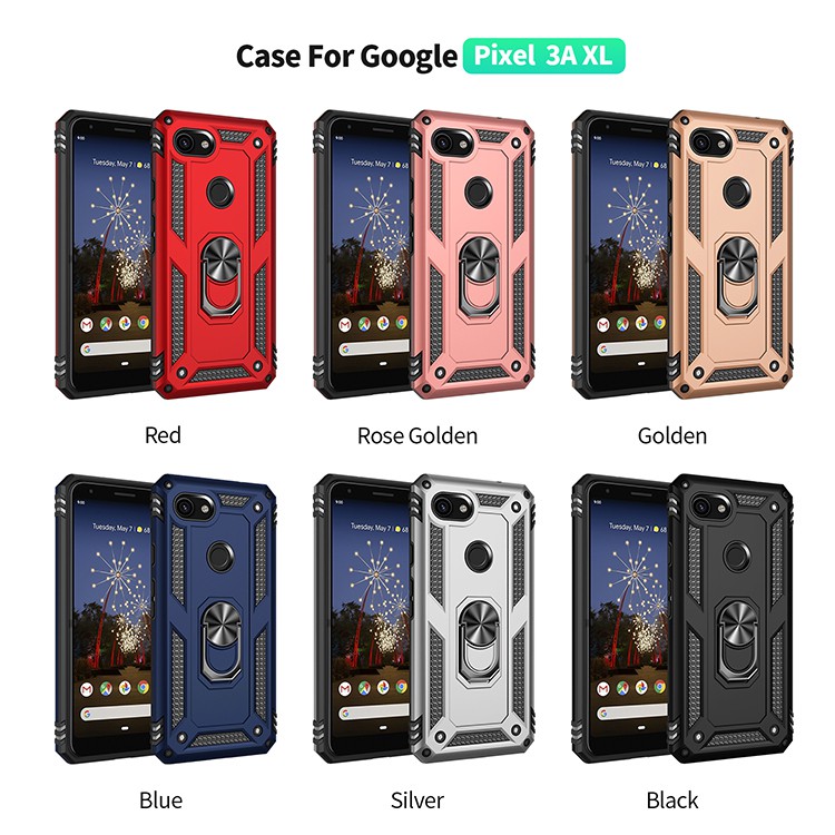 Ốp điện thoại nhựa cứng + TPC có giá đỡ tiện dụng cho Google Pixel 3A XL