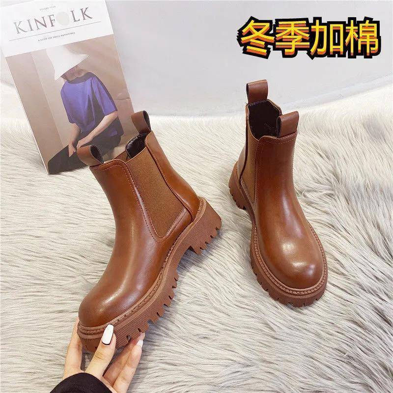 Giày Bốt Cổ Ngắn Phong Cách Anh Quốc Thời Trang Xuân Thu Mới