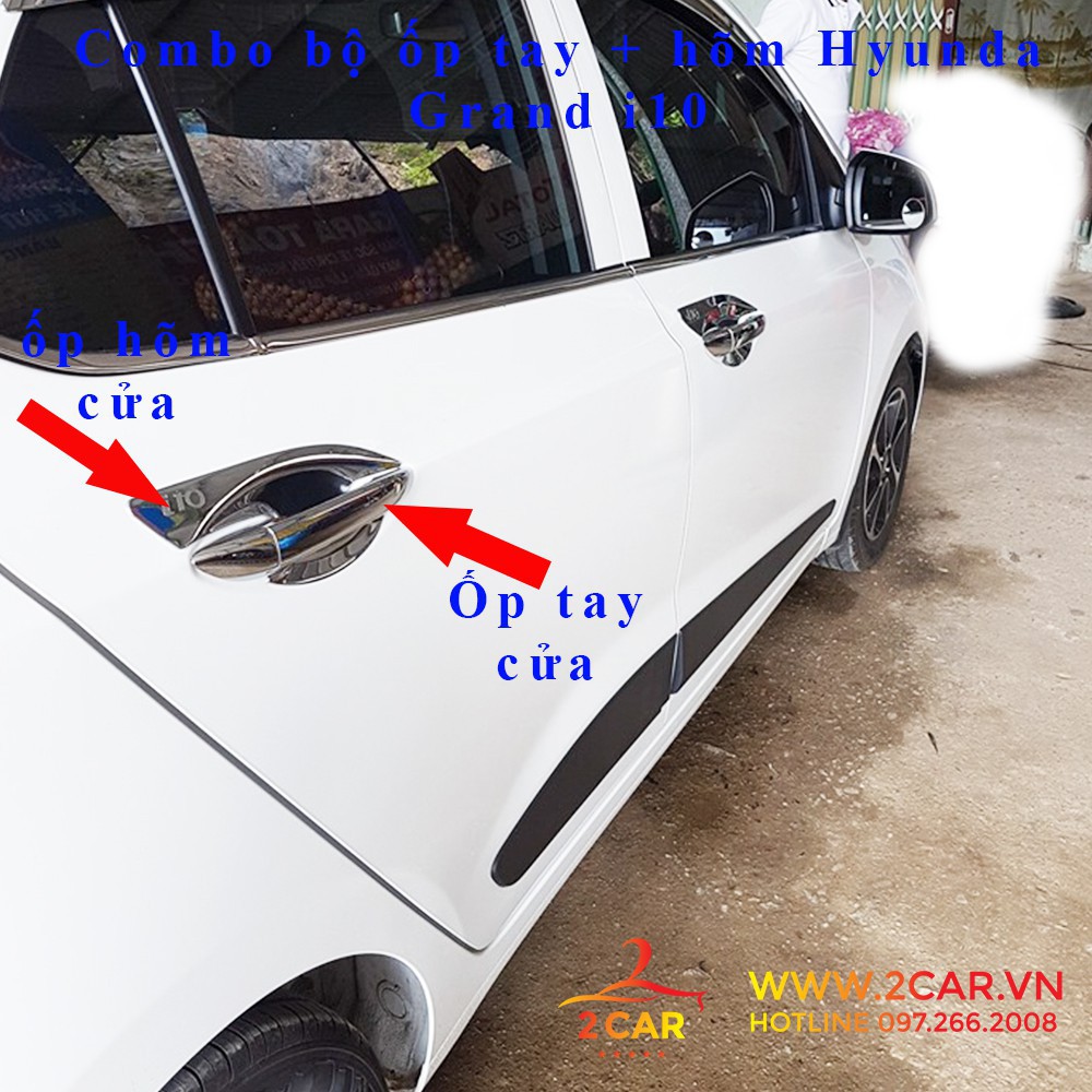 Ốp tay nắm, hõm cửa xe Hyundai i10 hatchback, sedan 2014-2019, 2019-2020