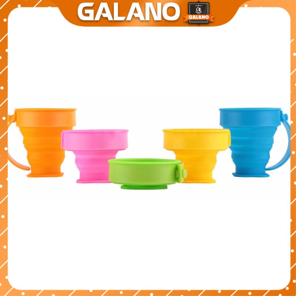 Cốc Uống Nước Gấp Gọn GALANO Chất Liệu Ly Nhựa Silicon Có Nắp Đi Du Lịch, Dã Ngoại Đa Năng HG-001178