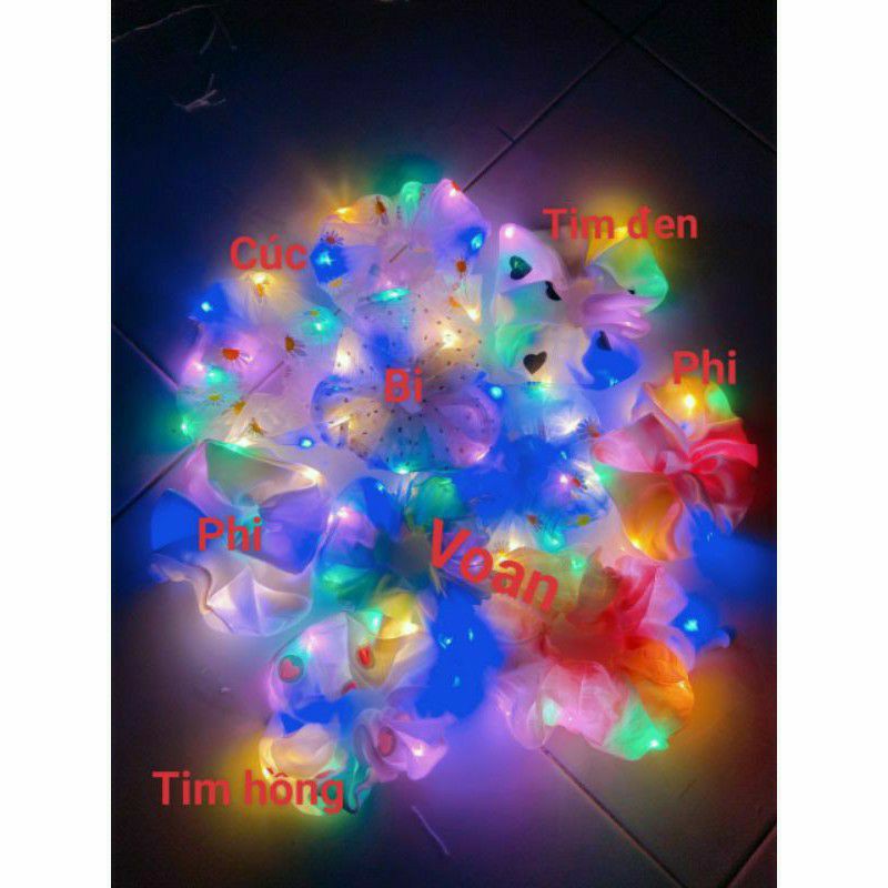 Srunchies có đèn led- chun cột tóc phát sáng