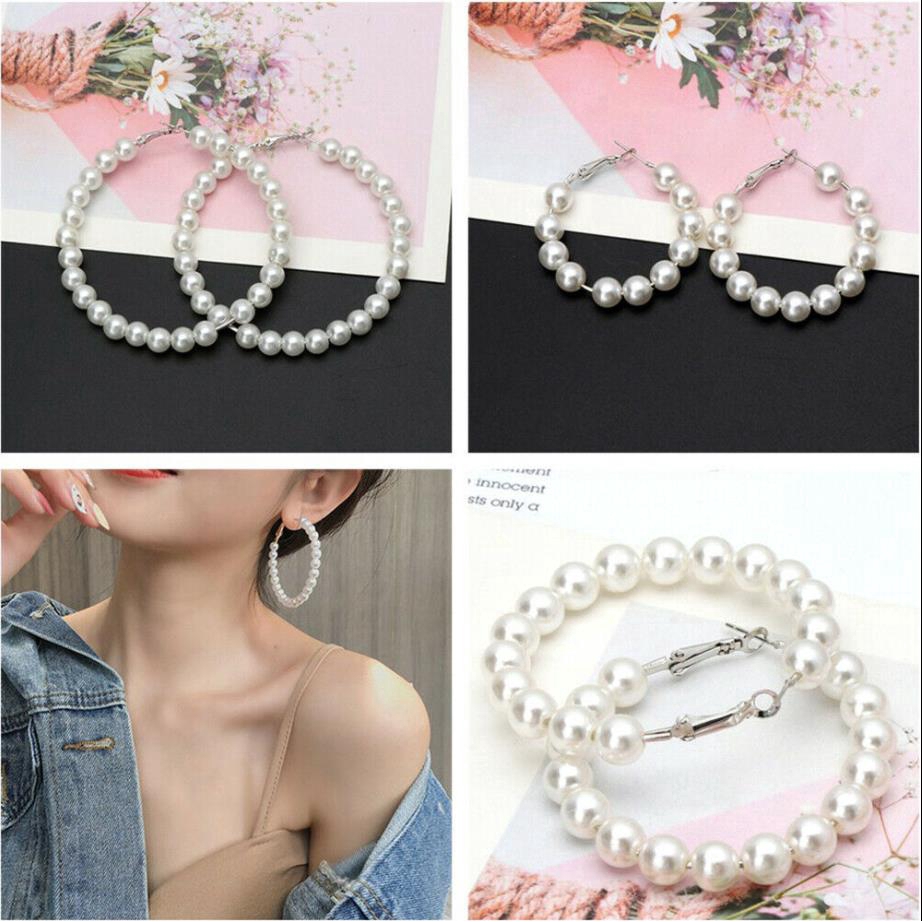 Khuyên tai ngọc trai nhân tạo thời trang sành điệu