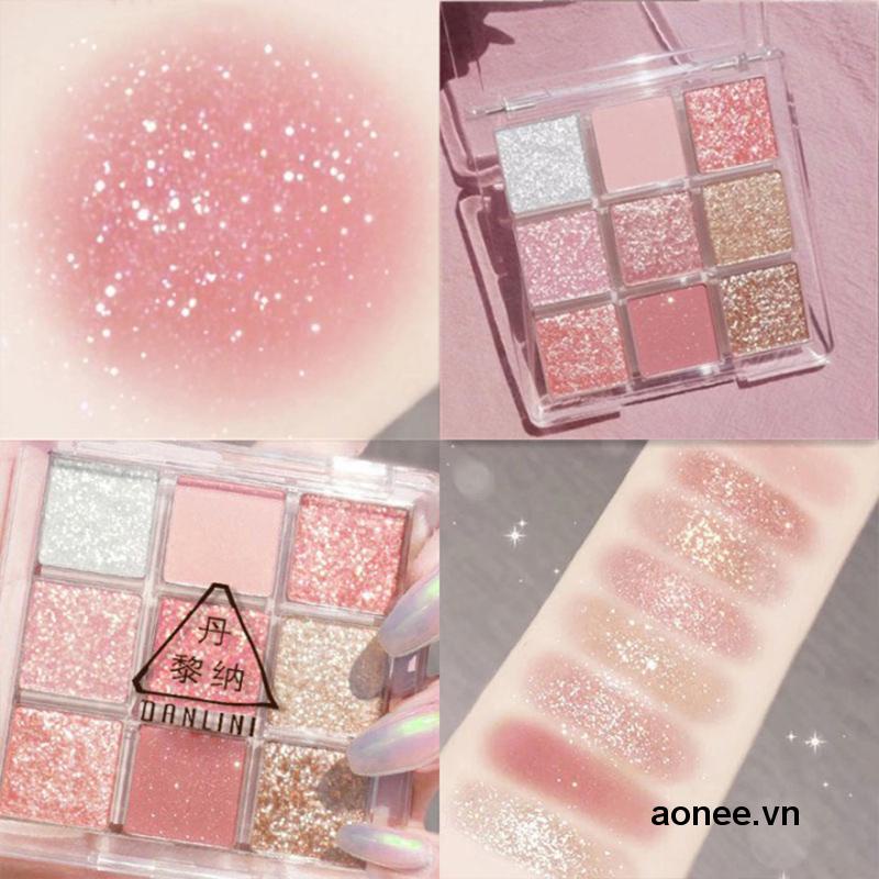 ✨✨Bảng Phấn Mắt Chín Màu Trong Suốt Trang Điểm Tiện Dụng