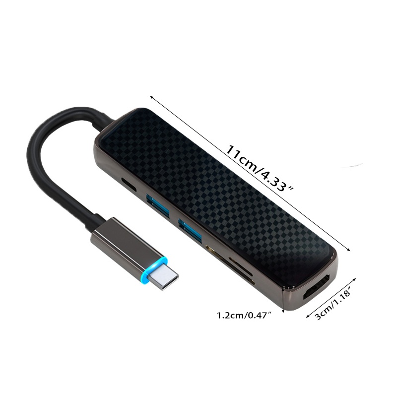Đầu Chuyển Đổi USB3 0 TF SD Đa Cổng 6 Trong 1 Gọn Nhẹ