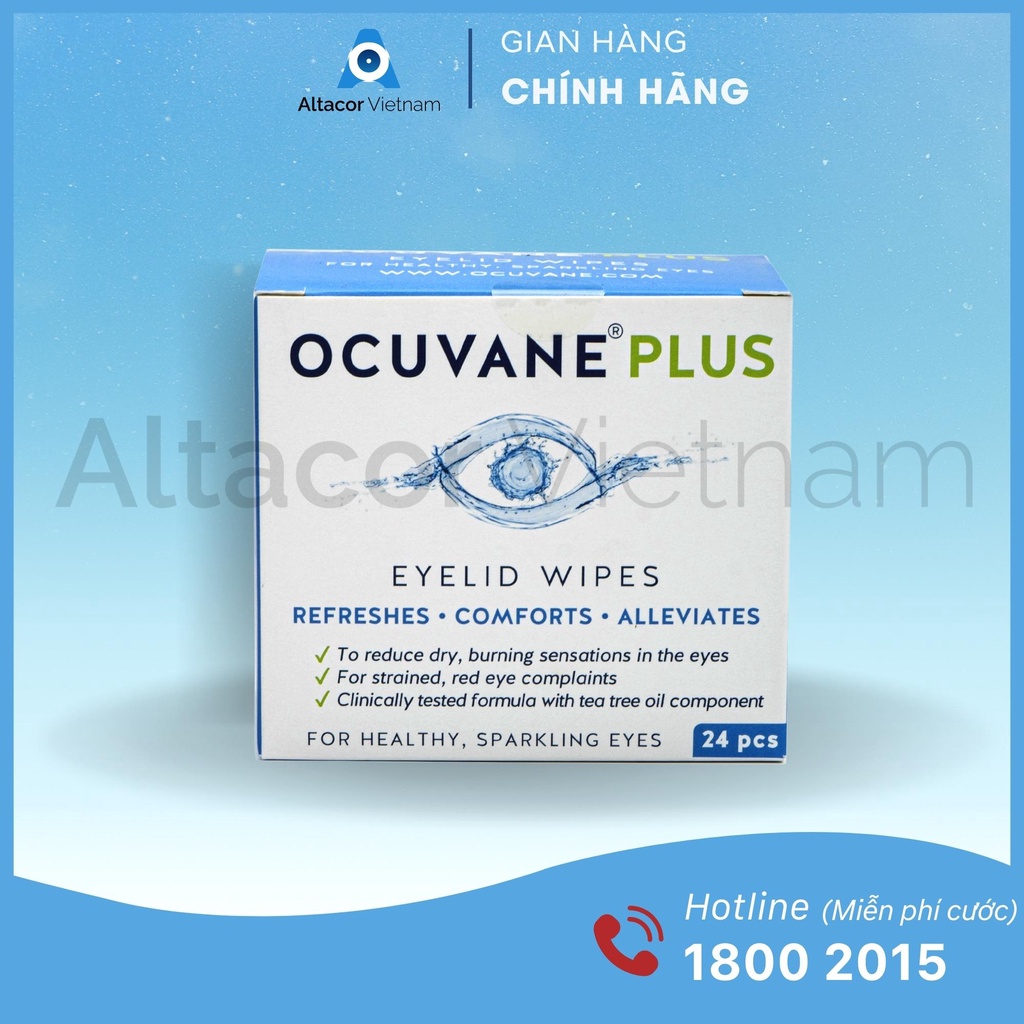 Miếng vệ sinh bờ mi Ocuvane® Plus - Hungary