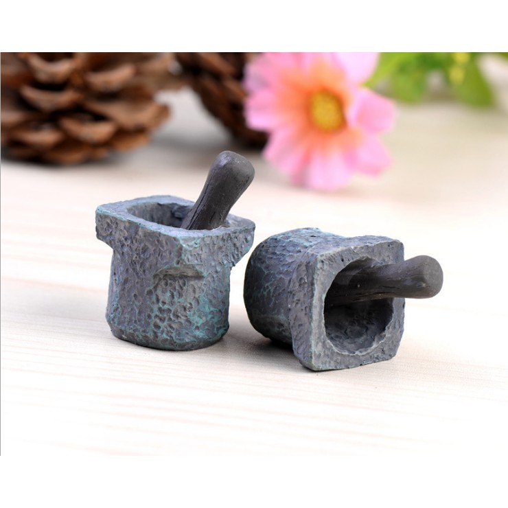 Mô hình cối đá để trang trí bonsai, vườn Nhật, tiểu cảnh, nhà búp bê DIY(SMD-71)