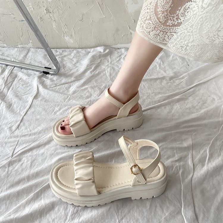 Giày Sandal Đế Dày Phong Cách Roman Thời Trang Cho Nữ