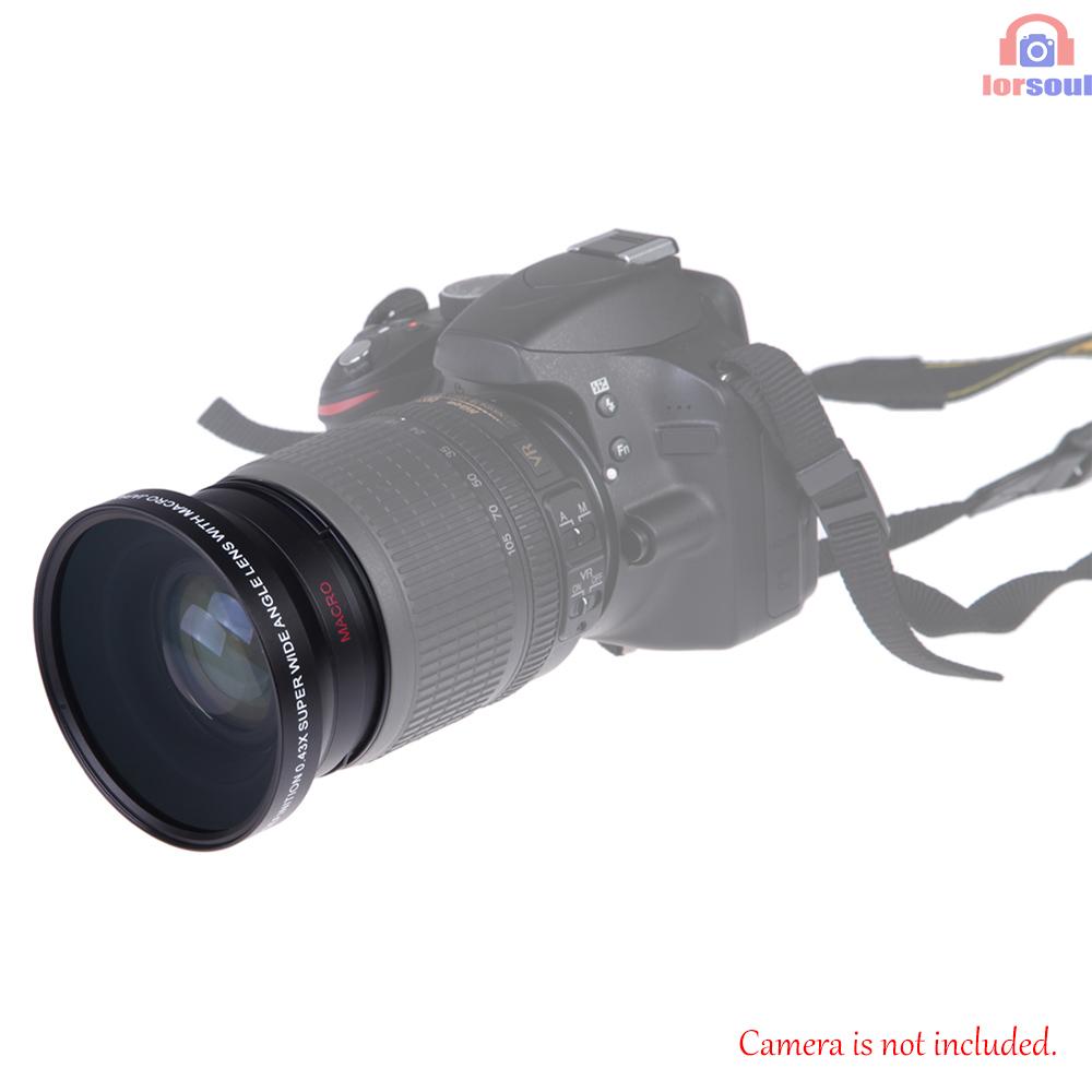 Bộ Thấu Kính Góc Rộng 67mm 0.43x Cho Rebel T5I T4I T3I 18-135mm 17-85mm Và 18-105 70-300vr