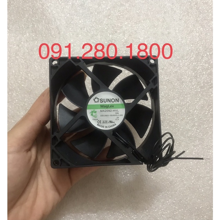 [Mã ELHA22 giảm 5% đơn 300K] Quạt tủ lạnh AQUA AC220-240V-4.6w SUNON 2 dây,7 cánh, KT 9cmx9cm