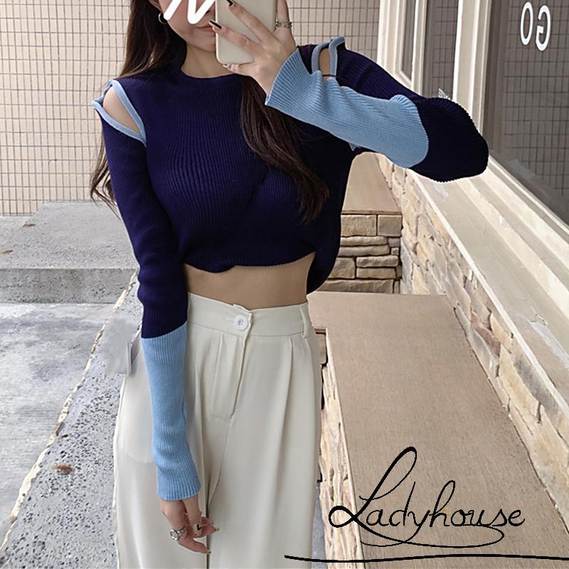 Áo thun tay dài cổ tròn dáng ôm thời trang mùa thu cho nữ