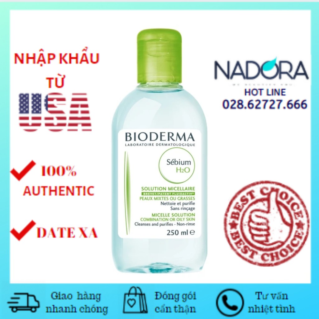 Nước Tẩy Trang Dành Cho Da Nhờn Mụn Bioderma Sebium H2O (250ml)