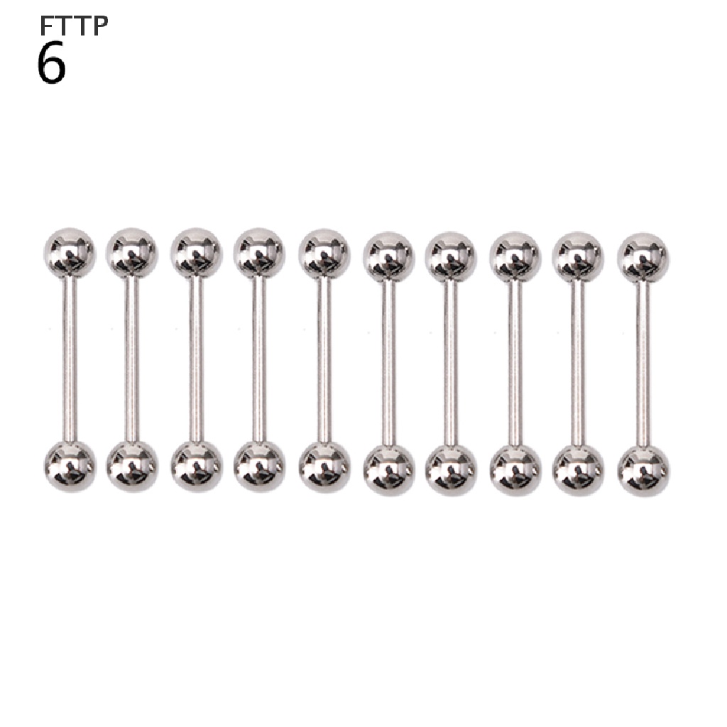 Set 10 Khuyên Rốn / Lưỡi / Rốn Bằng Thép Không Gỉ