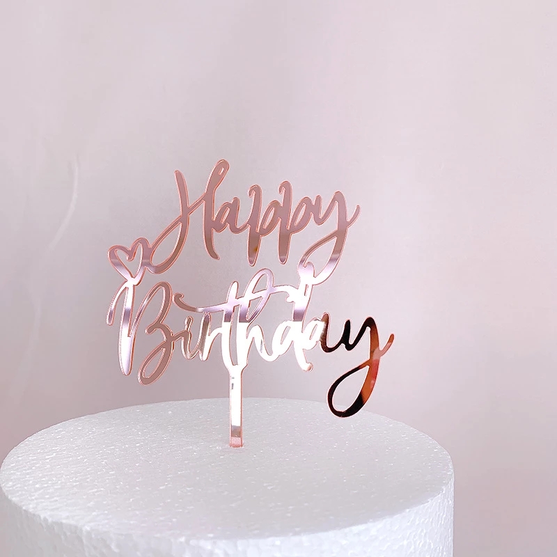 Phụ kiện gắn trang trí bánh kem hình chữ happy birthday độc đáo sáng tạo