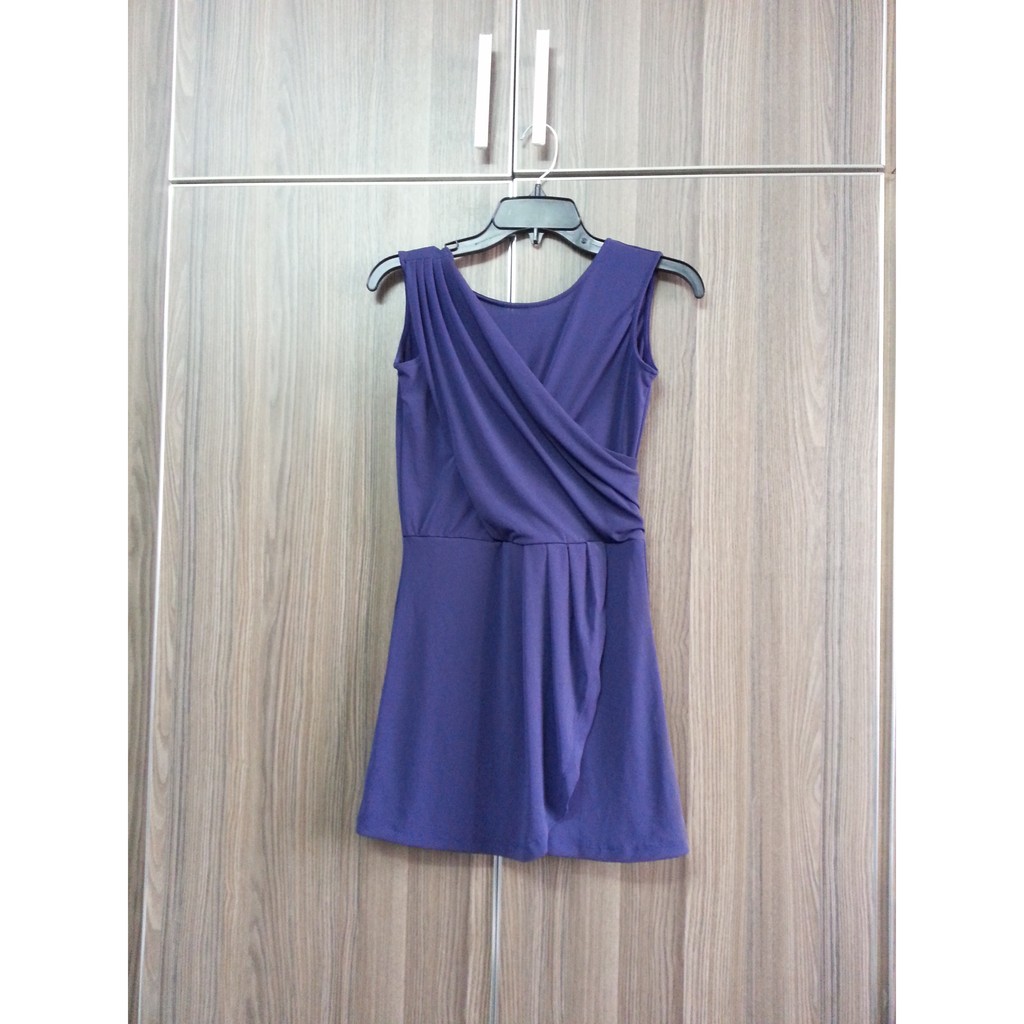 [XẢ HÀNG] Đầm thun F21 nhún eo màu tím