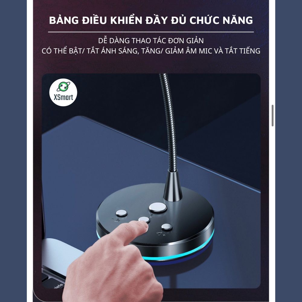 Micro Thu Âm Máy Tính, Laptop, Điện Thoại W33 Chuyên Dụng Dùng MIC Livestream Thuyết Trình, Học Online, Chơi Game
