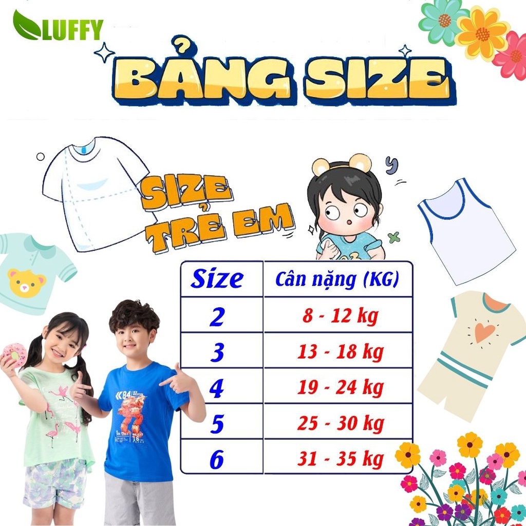 Áo thun bé trai Luffy Store cộc tay in hình Pokemon chất cotton thoáng khí Quần áo trẻ em từ 8-35kg ALUF96