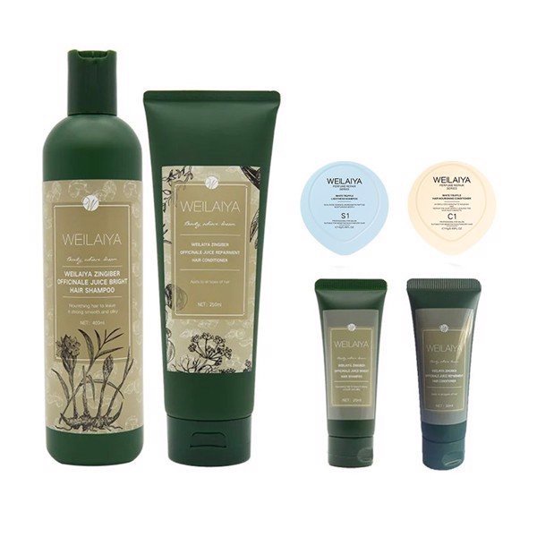 Combo dầu gội xả gừng hà thủ ô Weilaiya