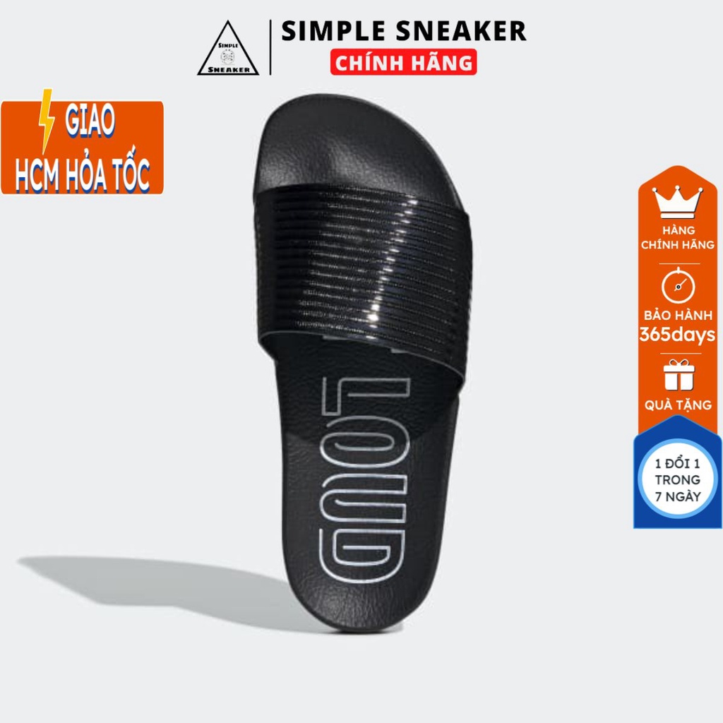 Dép Adidas Nữ Chính Hãng FREESHIPAdidas Adilette Slide Full Black - Dép Quai Ngang Chống Nước
