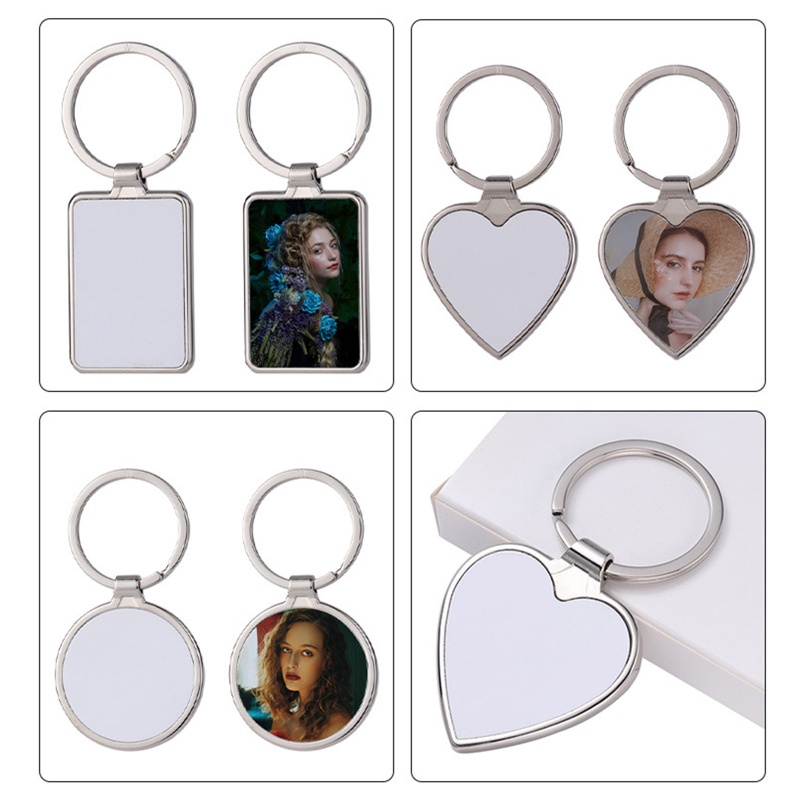 Arin Móc Khóa Chuyển Nhiệt Trống Hình Tròn / Trái Tim / Chữ Nhật Sáng Tạo