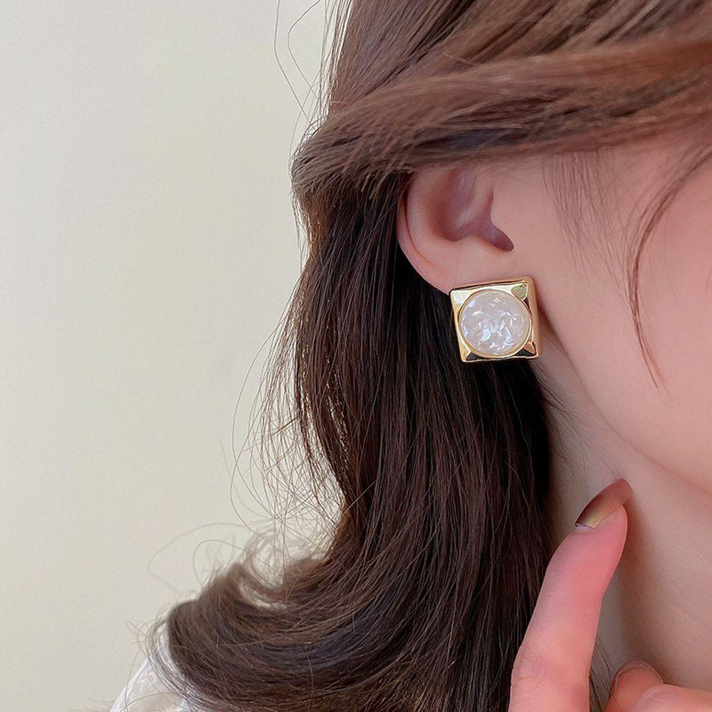 Đôi Khuyên Tai Dài Bản Vuông / Tròn / Tam Giác Thời Trang Cho Nữ