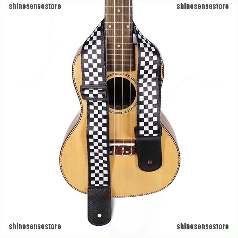 Dây đeo đàn guitar/Ukulele chất liệu Polyester có thể điều chỉnh kèm móc mini