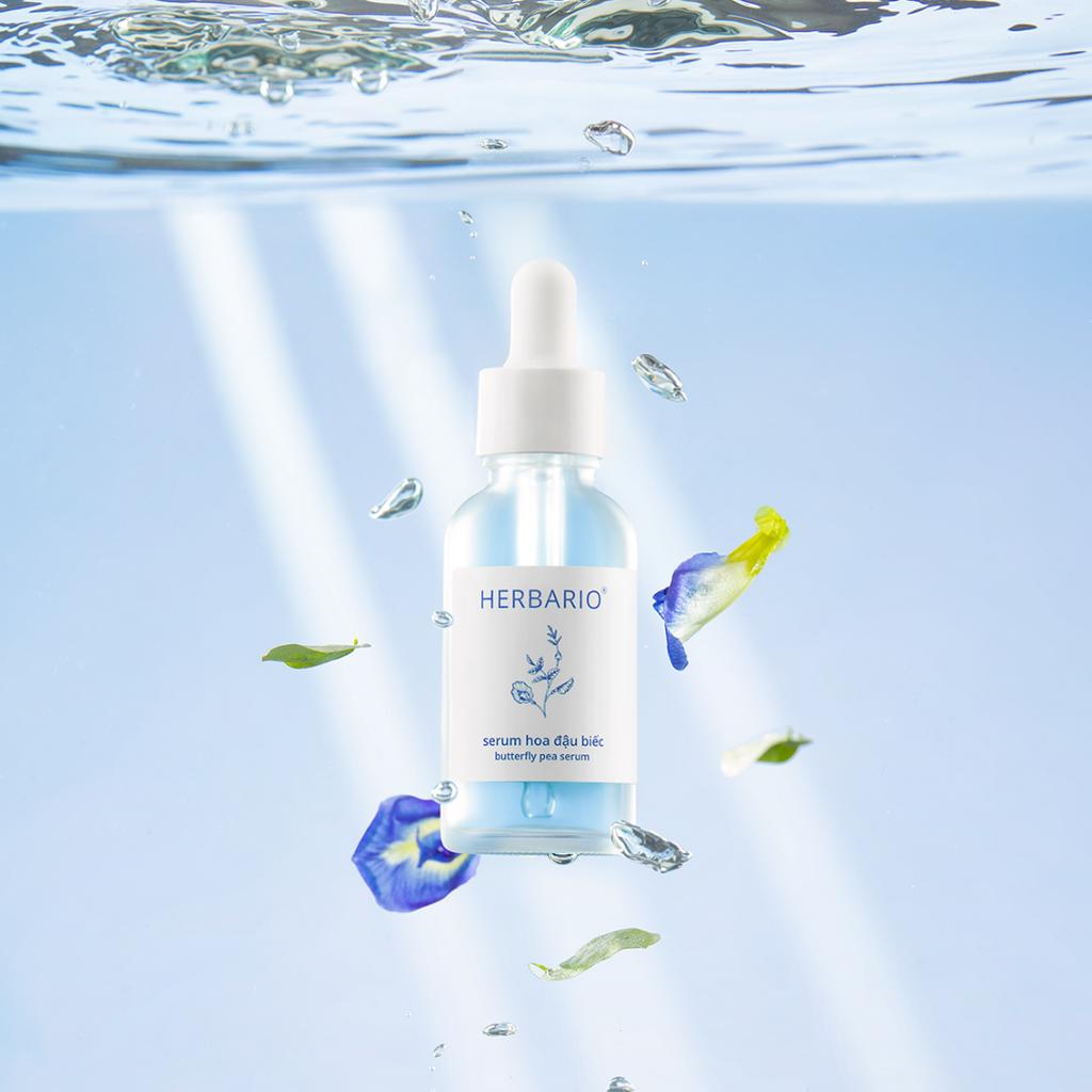 Serum hoa đậu biếc Herbario 30ml tinh chất dưỡng da ngăn ngừa lão hoá - Herbario Thuần Chay